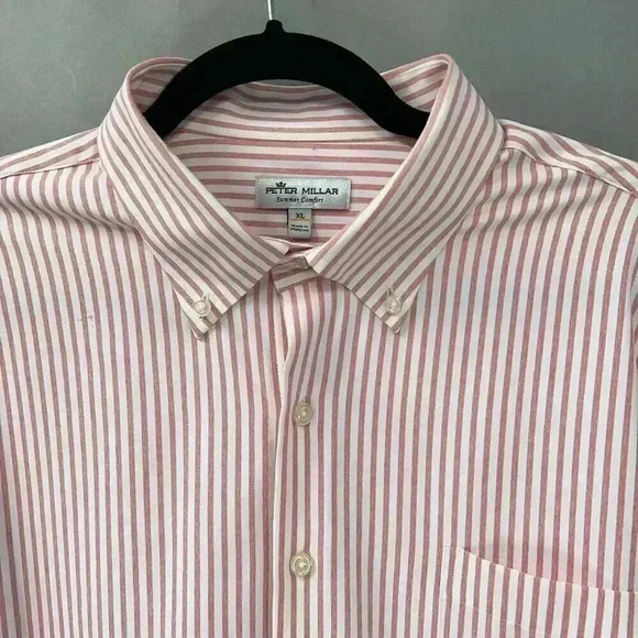 Peter Millar Button Down Shirt Mens XL Crown Sport Summer Comfort Preppy Career - Picture 6 of 14
